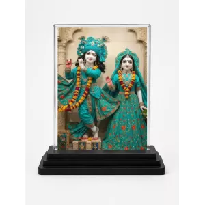 Shree Krishna And Shree Radha Acrylic Car Dashboard Showpiece | Double-Sided Shree Krishna And Shree Radha Photo Stand | 3 X 4 Inch Photo | Transparent Acrylic Frame With Black Base | Car Dashboard, Office & Table Decor (F72064) Shree Krishna And Shree Radha Acrylic Car Dashboard Showpiece | Double-Sided Shree Krishna And Shree Radha Photo Stand | 3 X 4 Inch Photo | Transparent Acrylic Frame With Black Base | Car Dashboard, Office & Table Decor (F72064)