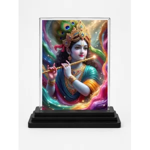 Lord Shree Krishna Acrylic Car Dashboard Showpiece | Double-Sided Lord Shree Krishna Photo Stand | 3 X 4 Inch Photo | Transparent Acrylic Frame With Black Base | Car Dashboard, Office & Table Decor (F72067) Lord Shree Krishna Acrylic Car Dashboard Showpiece | Double-Sided Lord Shree Krishna Photo Stand | 3 X 4 Inch Photo | Transparent Acrylic Frame With Black Base | Car Dashboard, Office & Table Decor (F72067)