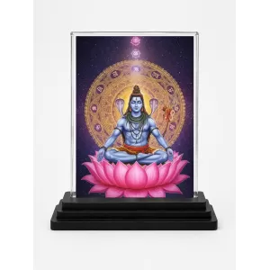 Lord Shiva Acrylic Car Dashboard Showpiece | Double-Sided Lord Shiva Photo Stand | 3 X 4 Inch Photo | Transparent Acrylic Frame With Black Base | Car Dashboard, Office & Table Decor (F72074) Lord Shiva Acrylic Car Dashboard Showpiece | Double-Sided Lord Shiva Photo Stand | 3 X 4 Inch Photo | Transparent Acrylic Frame With Black Base | Car Dashboard, Office & Table Decor (F72074)