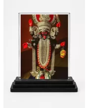 Mahishasura Mardini Acrylic Car Dashboard Showpiece | Double-Sided Mahishasura Mardini Photo Stand | 3 X 4 Inch Photo | Transparent Acrylic Frame With Black Base | Car Dashboard, Office & Table Decor (F72084)