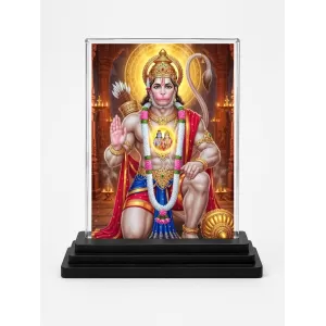 Hanuman Acrylic Car Dashboard Showpiece | Double-Sided Hanuman Photo Stand | 3 X 4 Inch Photo | Transparent Acrylic Frame With Black Base | Car Dashboard, Office & Table Decor (F72089) Hanuman Acrylic Car Dashboard Showpiece | Double-Sided Hanuman Photo Stand | 3 X 4 Inch Photo | Transparent Acrylic Frame With Black Base | Car Dashboard, Office & Table Decor (F72089)
