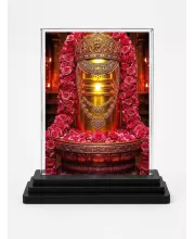 Shiva Acrylic Car Dashboard Showpiece | Double-Sided Shiva Photo Stand | 3 X 4 Inch Photo | Transparent Acrylic Frame With Black Base | Car Dashboard, Office & Table Decor (F72099)