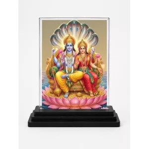 Vishnu And Lakshmi Acrylic Car Dashboard Showpiece | Double-Sided Vishnu And Lakshmi Photo Stand | 3 X 4 Inch Photo | Transparent Acrylic Frame With Black Base | Car Dashboard, Office & Table Decor (F72115) Vishnu And Lakshmi Acrylic Car Dashboard Showpiece | Double-Sided Vishnu And Lakshmi Photo Stand | 3 X 4 Inch Photo | Transparent Acrylic Frame With Black Base | Car Dashboard, Office & Table Decor (F72115)