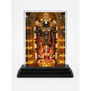 Lord Tirupati & Goddess Lakshmi Acrylic Car Dashboard Showpiece | Double-Sided Lord Tirupati & Goddess Lakshmi Photo Stand | 3 X 4 Inch Photo | Transparent Acrylic Frame With Black Base | Car Dashboard, Office & Table Decor (F72134) Lord Tirupati & Goddess Lakshmi Acrylic Car Dashboard Showpiece | Double-Sided Lord Tirupati & Goddess Lakshmi Photo Stand | 3 X 4 Inch Photo | Transparent Acrylic Frame With Black Base | Car Dashboard, Office & Table Decor (F72134)