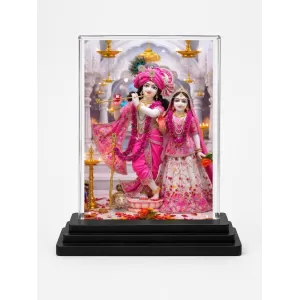 Krishna And Radha Acrylic Car Dashboard Showpiece | Double-Sided Krishna And Radha Photo Stand | 3 X 4 Inch Photo | Transparent Acrylic Frame With Black Base | Car Dashboard, Office & Table Decor (F72137) Krishna And Radha Acrylic Car Dashboard Showpiece | Double-Sided Krishna And Radha Photo Stand | 3 X 4 Inch Photo | Transparent Acrylic Frame With Black Base | Car Dashboard, Office & Table Decor (F72137)