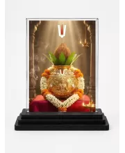 Shiva Acrylic Car Dashboard Showpiece | Double-Sided Shiva Photo Stand | 3 X 4 Inch Photo | Transparent Acrylic Frame With Black Base | Car Dashboard, Office & Table Decor (F72141)