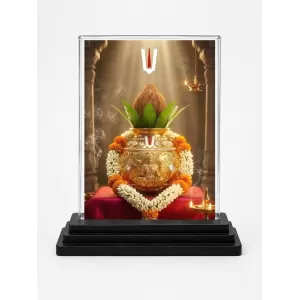 Shiva Acrylic Car Dashboard Showpiece | Double-Sided Shiva Photo Stand | 3 X 4 Inch Photo | Transparent Acrylic Frame With Black Base | Car Dashboard, Office & Table Decor (F72147)