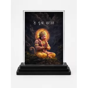 Hanuman Acrylic Car Dashboard Showpiece | Double-Sided Hanuman Photo Stand | 3 X 4 Inch Photo | Transparent Acrylic Frame With Black Base | Car Dashboard, Office & Table Decor (F72150) Hanuman Acrylic Car Dashboard Showpiece | Double-Sided Hanuman Photo Stand | 3 X 4 Inch Photo | Transparent Acrylic Frame With Black Base | Car Dashboard, Office & Table Decor (F72150)
