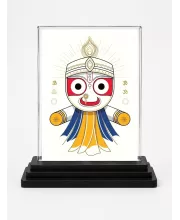 Hanuman Acrylic Car Dashboard Showpiece | Double-Sided Hanuman Photo Stand | 3 X 4 Inch Photo | Transparent Acrylic Frame With Black Base | Car Dashboard, Office & Table Decor (F72151)