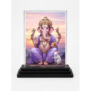 Ganesha Acrylic Car Dashboard Showpiece | Double-Sided Ganesha Photo Stand | 3 X 4 Inch Photo | Transparent Acrylic Frame With Black Base | Car Dashboard, Office & Table Decor (F72154) Ganesha Acrylic Car Dashboard Showpiece | Double-Sided Ganesha Photo Stand | 3 X 4 Inch Photo | Transparent Acrylic Frame With Black Base | Car Dashboard, Office & Table Decor (F72154)