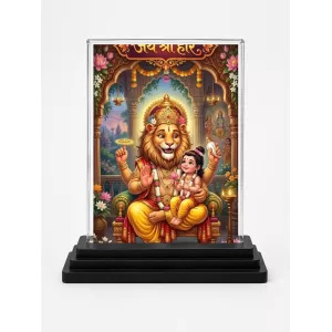 Narasimha Acrylic Car Dashboard Showpiece | Double-Sided Narasimha Photo Stand | 3 X 4 Inch Photo | Transparent Acrylic Frame With Black Base | Car Dashboard, Office & Table Decor (F72156) Narasimha Acrylic Car Dashboard Showpiece | Double-Sided Narasimha Photo Stand | 3 X 4 Inch Photo | Transparent Acrylic Frame With Black Base | Car Dashboard, Office & Table Decor (F72156)