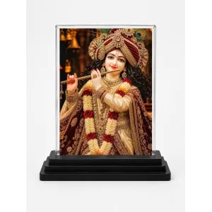 Shree Krishna Acrylic Car Dashboard Showpiece | Double-Sided Shree Krishna Photo Stand | 3 X 4 Inch Photo | Transparent Acrylic Frame With Black Base | Car Dashboard, Office & Table Decor (F72157) Shree Krishna Acrylic Car Dashboard Showpiece | Double-Sided Shree Krishna Photo Stand | 3 X 4 Inch Photo | Transparent Acrylic Frame With Black Base | Car Dashboard, Office & Table Decor (F72157)