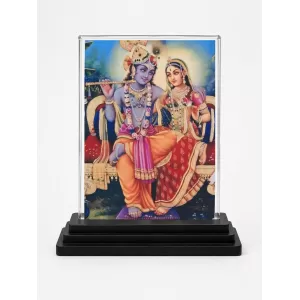 Krishna And Radha Acrylic Car Dashboard Showpiece | Double-Sided Krishna And Radha Photo Stand | 3 X 4 Inch Photo | Transparent Acrylic Frame With Black Base | Car Dashboard, Office & Table Decor (F72164) Krishna And Radha Acrylic Car Dashboard Showpiece | Double-Sided Krishna And Radha Photo Stand | 3 X 4 Inch Photo | Transparent Acrylic Frame With Black Base | Car Dashboard, Office & Table Decor (F72164)