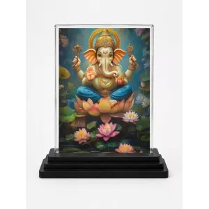 Ganesha Acrylic Car Dashboard Showpiece | Double-Sided Ganesha Photo Stand | 3 X 4 Inch Photo | Transparent Acrylic Frame With Black Base | Car Dashboard, Office & Table Decor (F72169) Ganesha Acrylic Car Dashboard Showpiece | Double-Sided Ganesha Photo Stand | 3 X 4 Inch Photo | Transparent Acrylic Frame With Black Base | Car Dashboard, Office & Table Decor (F72169)