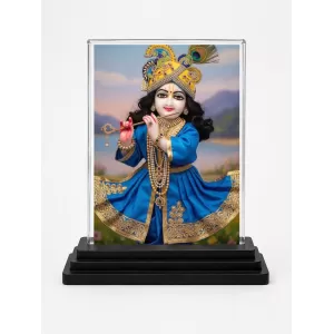 Shree Krishna Acrylic Car Dashboard Showpiece | Double-Sided Shree Krishna Photo Stand | 3 X 4 Inch Photo | Transparent Acrylic Frame With Black Base | Car Dashboard, Office & Table Decor (F72174) Shree Krishna Acrylic Car Dashboard Showpiece | Double-Sided Shree Krishna Photo Stand | 3 X 4 Inch Photo | Transparent Acrylic Frame With Black Base | Car Dashboard, Office & Table Decor (F72174)