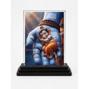 Lord Ganesha Acrylic Car Dashboard Showpiece | Double-Sided Lord Ganesha Photo Stand | 3 X 4 Inch Photo | Transparent Acrylic Frame With Black Base | Car Dashboard, Office & Table Decor (F72177) Lord Ganesha Acrylic Car Dashboard Showpiece | Double-Sided Lord Ganesha Photo Stand | 3 X 4 Inch Photo | Transparent Acrylic Frame With Black Base | Car Dashboard, Office & Table Decor (F72177)