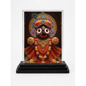 Jagannatha Acrylic Car Dashboard Showpiece | Double-Sided Jagannatha Photo Stand | 3 X 4 Inch Photo | Transparent Acrylic Frame With Black Base | Car Dashboard, Office & Table Decor (F72196) Jagannatha Acrylic Car Dashboard Showpiece | Double-Sided Jagannatha Photo Stand | 3 X 4 Inch Photo | Transparent Acrylic Frame With Black Base | Car Dashboard, Office & Table Decor (F72196)