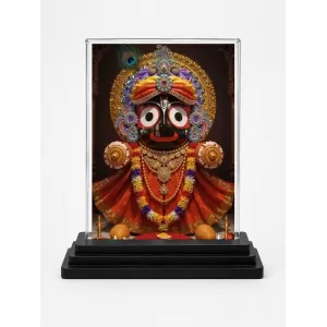 Jagannatha Acrylic Car Dashboard Showpiece | Double-Sided Jagannatha Photo Stand | 3 X 4 Inch Photo | Transparent Acrylic Frame With Black Base | Car Dashboard, Office & Table Decor (F72199) Jagannatha Acrylic Car Dashboard Showpiece | Double-Sided Jagannatha Photo Stand | 3 X 4 Inch Photo | Transparent Acrylic Frame With Black Base | Car Dashboard, Office & Table Decor (F72199)