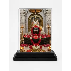 Mahakaleshwar Jyotirlinga Acrylic Car Dashboard Showpiece | Double-Sided Mahakaleshwar Jyotirlinga Photo Stand | 3 X 4 Inch Photo | Transparent Acrylic Frame With Black Base | Car Dashboard, Office & Table Decor (F72202) Mahakaleshwar Jyotirlinga Acrylic Car Dashboard Showpiece | Double-Sided Mahakaleshwar Jyotirlinga Photo Stand | 3 X 4 Inch Photo | Transparent Acrylic Frame With Black Base | Car Dashboard, Office & Table Decor (F72202)