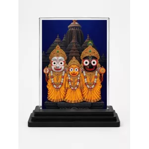 Jagannatha Acrylic Car Dashboard Showpiece | Double-Sided Jagannatha Photo Stand | 3 X 4 Inch Photo | Transparent Acrylic Frame With Black Base | Car Dashboard, Office & Table Decor (F72203) Jagannatha Acrylic Car Dashboard Showpiece | Double-Sided Jagannatha Photo Stand | 3 X 4 Inch Photo | Transparent Acrylic Frame With Black Base | Car Dashboard, Office & Table Decor (F72203)