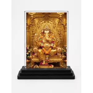 Ganesha Acrylic Car Dashboard Showpiece | Double-Sided Ganesha Photo Stand | 3 X 4 Inch Photo | Transparent Acrylic Frame With Black Base | Car Dashboard, Office & Table Decor (F72204) Ganesha Acrylic Car Dashboard Showpiece | Double-Sided Ganesha Photo Stand | 3 X 4 Inch Photo | Transparent Acrylic Frame With Black Base | Car Dashboard, Office & Table Decor (F72204)