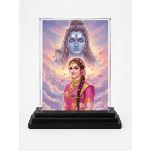Parvati Acrylic Car Dashboard Showpiece | Double-Sided Parvati Photo Stand | 3 X 4 Inch Photo | Transparent Acrylic Frame With Black Base | Car Dashboard, Office & Table Decor (F72207) Parvati Acrylic Car Dashboard Showpiece | Double-Sided Parvati Photo Stand | 3 X 4 Inch Photo | Transparent Acrylic Frame With Black Base | Car Dashboard, Office & Table Decor (F72207)