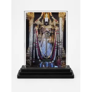 Venkateswara Acrylic Car Dashboard Showpiece | Double-Sided Venkateswara Photo Stand | 3 X 4 Inch Photo | Transparent Acrylic Frame With Black Base | Car Dashboard, Office & Table Decor (F72221) Venkateswara Acrylic Car Dashboard Showpiece | Double-Sided Venkateswara Photo Stand | 3 X 4 Inch Photo | Transparent Acrylic Frame With Black Base | Car Dashboard, Office & Table Decor (F72221)