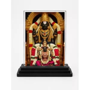 Lord Tirupati & Goddess Lakshmi Acrylic Car Dashboard Showpiece | Double-Sided Lord Tirupati & Goddess Lakshmi Photo Stand | 3 X 4 Inch Photo | Transparent Acrylic Frame With Black Base | Car Dashboard, Office & Table Decor (F72229) Lord Tirupati & Goddess Lakshmi Acrylic Car Dashboard Showpiece | Double-Sided Lord Tirupati & Goddess Lakshmi Photo Stand | 3 X 4 Inch Photo | Transparent Acrylic Frame With Black Base | Car Dashboard, Office & Table Decor (F72229)
