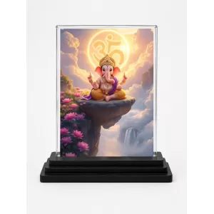 Ganesha Acrylic Car Dashboard Showpiece | Double-Sided Ganesha Photo Stand | 3 X 4 Inch Photo | Transparent Acrylic Frame With Black Base | Car Dashboard, Office & Table Decor (F72239) Ganesha Acrylic Car Dashboard Showpiece | Double-Sided Ganesha Photo Stand | 3 X 4 Inch Photo | Transparent Acrylic Frame With Black Base | Car Dashboard, Office & Table Decor (F72239)