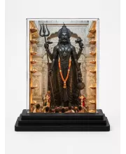 Shiva Acrylic Car Dashboard Showpiece | Double-Sided Shiva Photo Stand | 3 X 4 Inch Photo | Transparent Acrylic Frame With Black Base | Car Dashboard, Office & Table Decor (F72260)