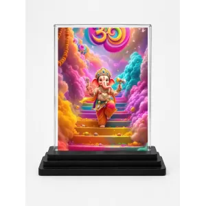 Ganesha Acrylic Car Dashboard Showpiece | Double-Sided Ganesha Photo Stand | 3 X 4 Inch Photo | Transparent Acrylic Frame With Black Base | Car Dashboard, Office & Table Decor (F72264) Ganesha Acrylic Car Dashboard Showpiece | Double-Sided Ganesha Photo Stand | 3 X 4 Inch Photo | Transparent Acrylic Frame With Black Base | Car Dashboard, Office & Table Decor (F72264)
