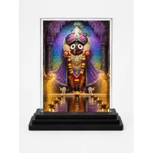 Jagannatha Acrylic Car Dashboard Showpiece | Double-Sided Jagannatha Photo Stand | 3 X 4 Inch Photo | Transparent Acrylic Frame With Black Base | Car Dashboard, Office & Table Decor (F72275) Jagannatha Acrylic Car Dashboard Showpiece | Double-Sided Jagannatha Photo Stand | 3 X 4 Inch Photo | Transparent Acrylic Frame With Black Base | Car Dashboard, Office & Table Decor (F72275)