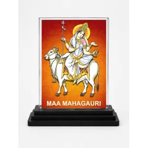 Maa Mahagauri Acrylic Car Dashboard Showpiece | Double-Sided Maa Mahagauri Photo Stand | 3 X 4 Inch Photo | Transparent Acrylic Frame With Black Base | Car Dashboard, Office & Table Decor (F72292) Maa Mahagauri Acrylic Car Dashboard Showpiece | Double-Sided Maa Mahagauri Photo Stand | 3 X 4 Inch Photo | Transparent Acrylic Frame With Black Base | Car Dashboard, Office & Table Decor (F72292)
