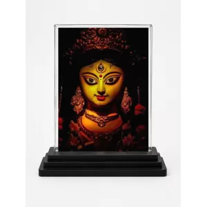 Maa Durga Acrylic Car Dashboard Showpiece | Double-Sided Maa Durga Photo Stand | 3 X 4 Inch Photo | Transparent Acrylic Frame With Black Base | Car Dashboard, Office & Table Decor (F72306) Maa Durga Acrylic Car Dashboard Showpiece | Double-Sided Maa Durga Photo Stand | 3 X 4 Inch Photo | Transparent Acrylic Frame With Black Base | Car Dashboard, Office & Table Decor (F72306)