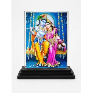 Shree Radha Shree Krishna Acrylic Car Dashboard Showpiece | Double-Sided Shree Radha Shree Krishna Photo Stand | 3 X 4 Inch Photo | Transparent Acrylic Frame With Black Base | Car Dashboard, Office & Table Decor (F72311) Shree Radha Shree Krishna Acrylic Car Dashboard Showpiece | Double-Sided Shree Radha Shree Krishna Photo Stand | 3 X 4 Inch Photo | Transparent Acrylic Frame With Black Base | Car Dashboard, Office & Table Decor (F72311)