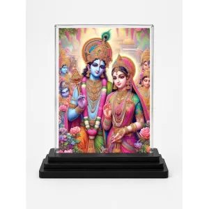 Radha Krishna Acrylic Car Dashboard Showpiece | Double-Sided Radha Krishna Photo Stand | 3 X 4 Inch Photo | Transparent Acrylic Frame With Black Base | Car Dashboard, Office & Table Decor (F72312) Radha Krishna Acrylic Car Dashboard Showpiece | Double-Sided Radha Krishna Photo Stand | 3 X 4 Inch Photo | Transparent Acrylic Frame With Black Base | Car Dashboard, Office & Table Decor (F72312)