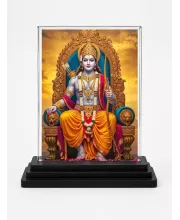 Rama Acrylic Car Dashboard Showpiece | Double-Sided Rama Photo Stand | 3 X 4 Inch Photo | Transparent Acrylic Frame With Black Base | Car Dashboard, Office & Table Decor (F72314)