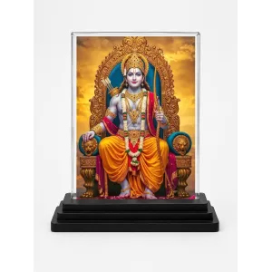 Rama Acrylic Car Dashboard Showpiece | Double-Sided Rama Photo Stand | 3 X 4 Inch Photo | Transparent Acrylic Frame With Black Base | Car Dashboard, Office & Table Decor (F72314) Rama Acrylic Car Dashboard Showpiece | Double-Sided Rama Photo Stand | 3 X 4 Inch Photo | Transparent Acrylic Frame With Black Base | Car Dashboard, Office & Table Decor (F72314)