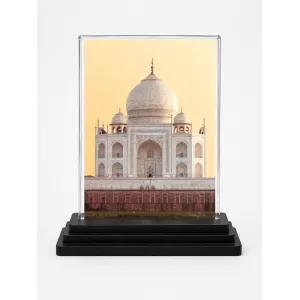 Taajmahal Acrylic Car Dashboard Showpiece | Double-Sided Taajmahal Photo Stand | 3 X 4 Inch Photo | Transparent Acrylic Frame With Black Base | Car Dashboard, Office & Table Decor (F72318) Taajmahal Acrylic Car Dashboard Showpiece | Double-Sided Taajmahal Photo Stand | 3 X 4 Inch Photo | Transparent Acrylic Frame With Black Base | Car Dashboard, Office & Table Decor (F72318)