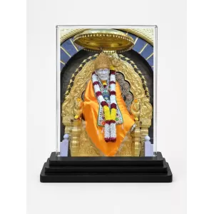 Sai Baba Acrylic Car Dashboard Showpiece | Double-Sided Sai Baba Photo Stand | 3 X 4 Inch Photo | Transparent Acrylic Frame With Black Base | Car Dashboard, Office & Table Decor (F72319) Sai Baba Acrylic Car Dashboard Showpiece | Double-Sided Sai Baba Photo Stand | 3 X 4 Inch Photo | Transparent Acrylic Frame With Black Base | Car Dashboard, Office & Table Decor (F72319)