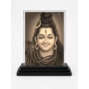 Lord Shiva Acrylic Car Dashboard Showpiece | Double-Sided Lord Shiva Photo Stand | 3 X 4 Inch Photo | Transparent Acrylic Frame With Black Base | Car Dashboard, Office & Table Decor (F72321) Lord Shiva Acrylic Car Dashboard Showpiece | Double-Sided Lord Shiva Photo Stand | 3 X 4 Inch Photo | Transparent Acrylic Frame With Black Base | Car Dashboard, Office & Table Decor (F72321)