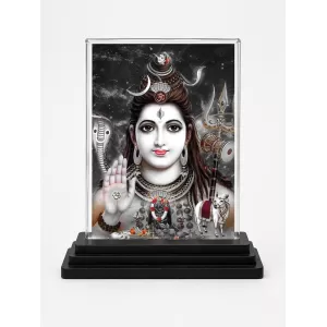 Lord Shiva Acrylic Car Dashboard Showpiece | Double-Sided Lord Shiva Photo Stand | 3 X 4 Inch Photo | Transparent Acrylic Frame With Black Base | Car Dashboard, Office & Table Decor (F72322) Lord Shiva Acrylic Car Dashboard Showpiece | Double-Sided Lord Shiva Photo Stand | 3 X 4 Inch Photo | Transparent Acrylic Frame With Black Base | Car Dashboard, Office & Table Decor (F72322)