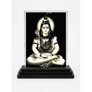 Lord Shiva Acrylic Car Dashboard Showpiece | Double-Sided Lord Shiva Photo Stand | 3 X 4 Inch Photo | Transparent Acrylic Frame With Black Base | Car Dashboard, Office & Table Decor (F72323) Lord Shiva Acrylic Car Dashboard Showpiece | Double-Sided Lord Shiva Photo Stand | 3 X 4 Inch Photo | Transparent Acrylic Frame With Black Base | Car Dashboard, Office & Table Decor (F72323)