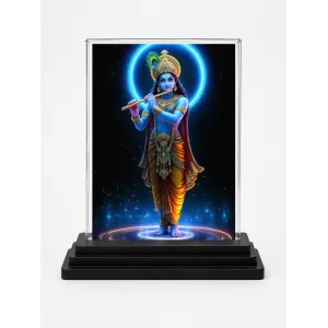 Lord Krishna Acrylic Car Dashboard Showpiece | Double-Sided Lord Krishna Photo Stand | 3 X 4 Inch Photo | Transparent Acrylic Frame With Black Base | Car Dashboard, Office & Table Decor (F72329) Lord Krishna Acrylic Car Dashboard Showpiece | Double-Sided Lord Krishna Photo Stand | 3 X 4 Inch Photo | Transparent Acrylic Frame With Black Base | Car Dashboard, Office & Table Decor (F72329)
