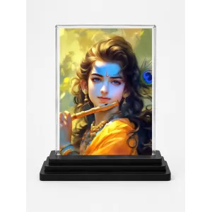 Lord Shree Krishna Acrylic Car Dashboard Showpiece | Double-Sided Lord Shree Krishna Photo Stand | 3 X 4 Inch Photo | Transparent Acrylic Frame With Black Base | Car Dashboard, Office & Table Decor (F72338) Lord Shree Krishna Acrylic Car Dashboard Showpiece | Double-Sided Lord Shree Krishna Photo Stand | 3 X 4 Inch Photo | Transparent Acrylic Frame With Black Base | Car Dashboard, Office & Table Decor (F72338)
