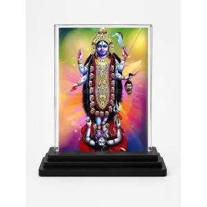 Maa Kaali Acrylic Car Dashboard Showpiece | Double-Sided Maa Kaali Photo Stand | 3 X 4 Inch Photo | Transparent Acrylic Frame With Black Base | Car Dashboard, Office & Table Decor (F72339) Maa Kaali Acrylic Car Dashboard Showpiece | Double-Sided Maa Kaali Photo Stand | 3 X 4 Inch Photo | Transparent Acrylic Frame With Black Base | Car Dashboard, Office & Table Decor (F72339)