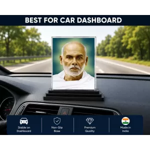 Narayan Guru Acrylic Car Dashboard Showpiece | Double-Sided Narayan Guru Photo Stand | 3 X 4 Inch Photo | Transparent Acrylic Frame With Black Base | Car Dashboard, Office & Table Decor (F71060) Narayan Guru Acrylic Car Dashboard Showpiece | Double-Sided Narayan Guru Photo Stand | 3 X 4 Inch Photo | Transparent Acrylic Frame With Black Base | Car Dashboard, Office & Table Decor (F71060)