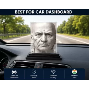 Saint Swami Samarth Acrylic Car Dashboard Showpiece | Double-Sided Saint Swami Samarth Photo Stand | 3 X 4 Inch Photo | Transparent Acrylic Frame With Black Base | Car Dashboard, Office & Table Decor (F71938) Saint Swami Samarth Acrylic Car Dashboard Showpiece | Double-Sided Saint Swami Samarth Photo Stand | 3 X 4 Inch Photo | Transparent Acrylic Frame With Black Base | Car Dashboard, Office & Table Decor (F71938)
