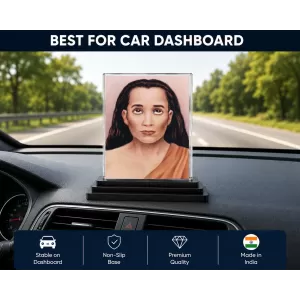 Maha Avatar Babaji Acrylic Car Dashboard Showpiece | Double-Sided Maha Avatar Babaji Photo Stand | 3 X 4 Inch Photo | Transparent Acrylic Frame With Black Base | Car Dashboard, Office & Table Decor (F72345) Maha Avatar Babaji Acrylic Car Dashboard Showpiece | Double-Sided Maha Avatar Babaji Photo Stand | 3 X 4 Inch Photo | Transparent Acrylic Frame With Black Base | Car Dashboard, Office & Table Decor (F72345)