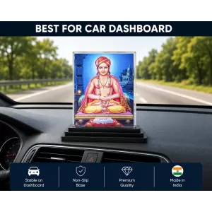 Shree Ramkrishna Acrylic Car Dashboard Showpiece | Double-Sided Shree Ramkrishna Photo Stand | 3 X 4 Inch Photo | Transparent Acrylic Frame With Black Base | Car Dashboard, Office & Table Decor (F71038) Shree Ramkrishna Acrylic Car Dashboard Showpiece | Double-Sided Shree Ramkrishna Photo Stand | 3 X 4 Inch Photo | Transparent Acrylic Frame With Black Base | Car Dashboard, Office & Table Decor (F71038)